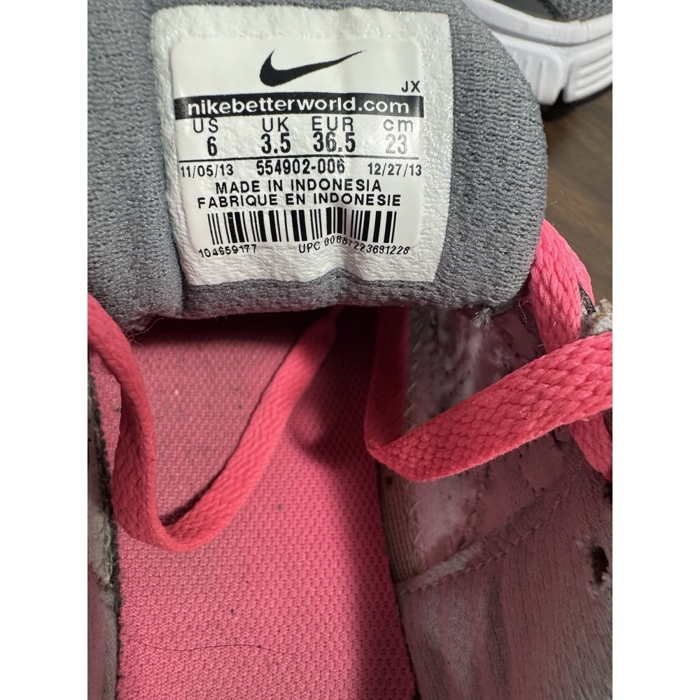 Nike Womens Running Shoes Size 6 Gray Blue Pink Athletic Sneaker 554902-006 - Picture 9 of 9
